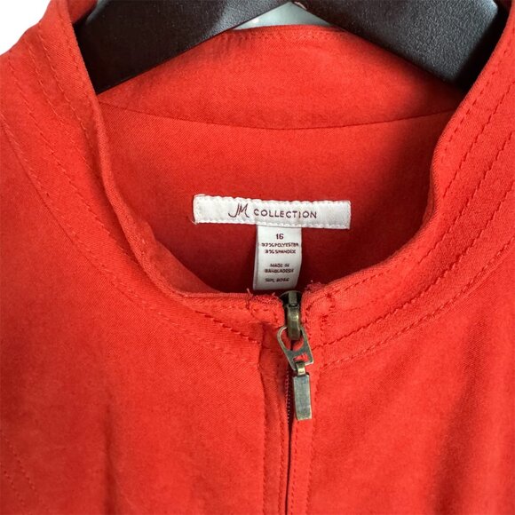 JW Collection Casual Jacket Women's size 16 Rust color - Picture 3 of 4